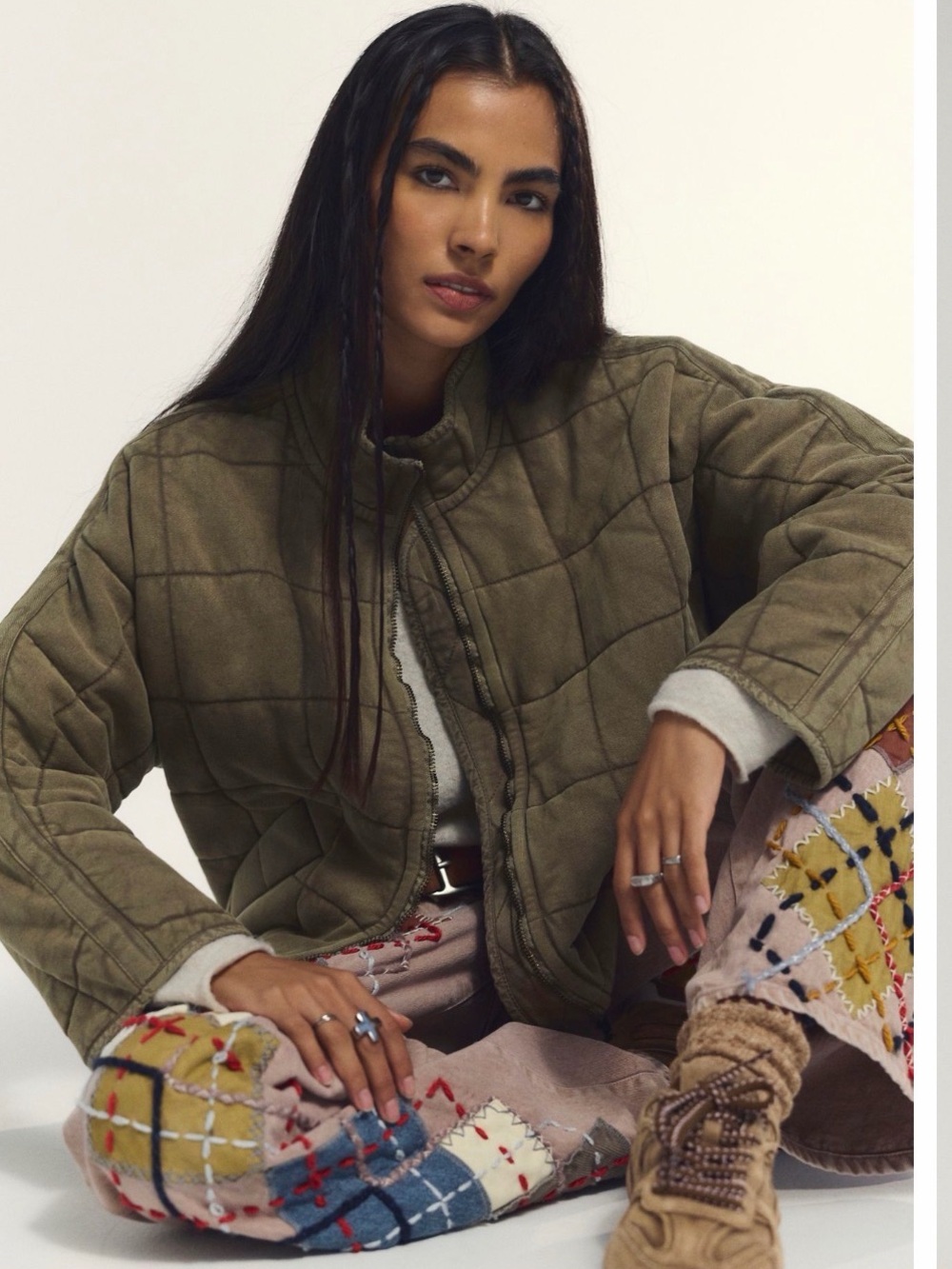 Free People Dolman Quilted Knit jacket